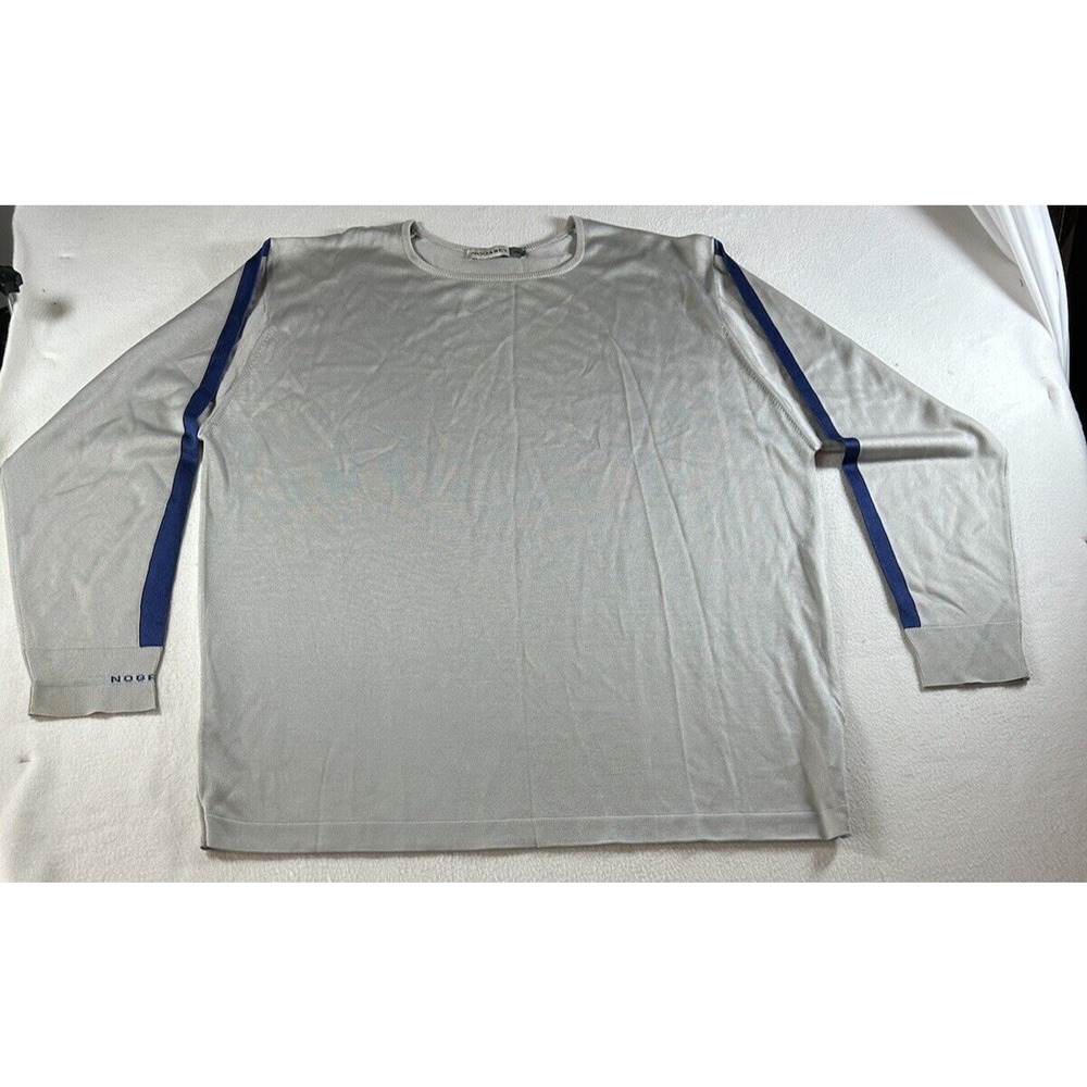 Nogaret Paris Mens gray and blue Lightweight Sweater - XXL-rare and exquisite